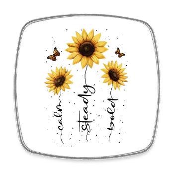 Summer Flowers Flower Inspiration Motivational Saying - Square fridge magnet - white - Front
