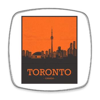 Toronto Canada Skyline - Square fridge magnet - white - Front