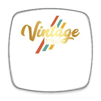Anniversaire Vintage Rétro 1965 - Magnet carré - blanc - Devant