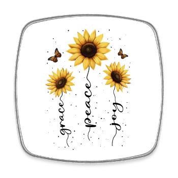 Summer Flowers Flower Inspiration Motivational Saying - Square fridge magnet - white - Front