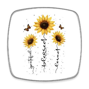 Summer Flowers Flower Inspiration Motivational Saying - Square fridge magnet - white - Front