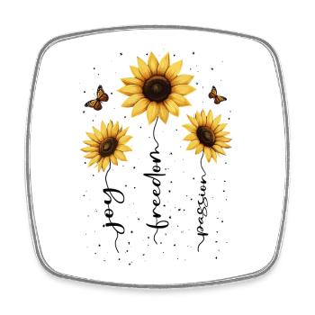 Fleurs d’été Fleur Inspiration Dicton de motivation - Magnet carré - blanc - Devant