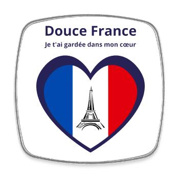 Douce France - Magnet carré - blanc - Devant