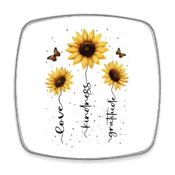 Summer Flowers Flower Inspiration Motivational Saying - Square fridge magnet - white - Front
