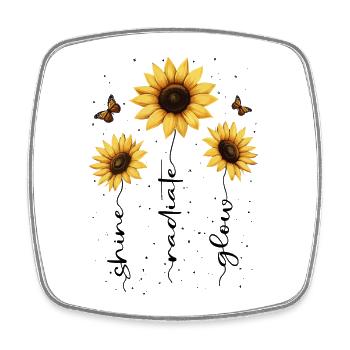 Sommer Blumen Blume Inspiration Motivation Spruch - Viereckiger Kühlschrankmagnet - Weiß - Vorne