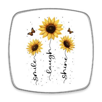 Fleurs d’été Fleur Inspiration Dicton de motivation - Magnet carré - blanc - Devant
