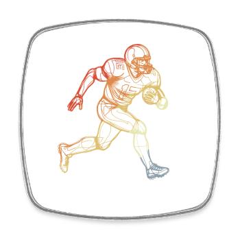Football américain vintage - Magnet carré - blanc - Devant