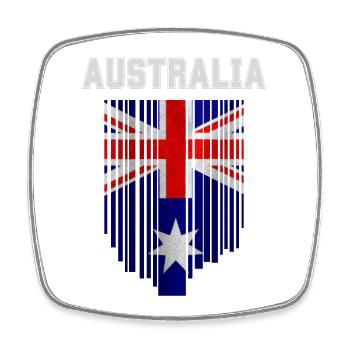 Drapeau australien, fierté australienne - Magnet carré - blanc - Devant