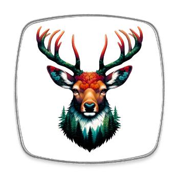 Deer - Square fridge magnet - white - Front