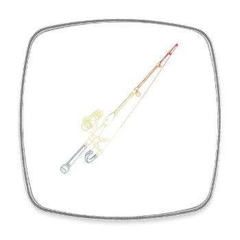 Angel Retro Style - Square fridge magnet - white - Front