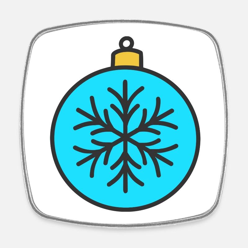 Bauble - Square fridge magnet - white