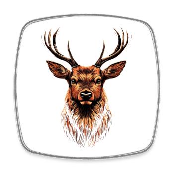 Deer, Antlers, Hunting, Deer, Reindeer, Red Deer, Hunter - Square fridge magnet - white - Front