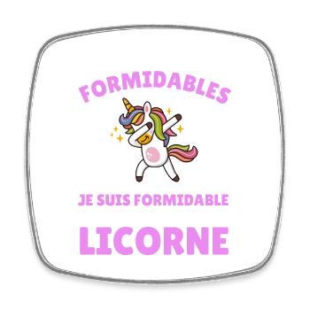 Ich bin großartig, also bin ich ein Einhorn - Viereckiger Kühlschrankmagnet - Weiß - Vorne