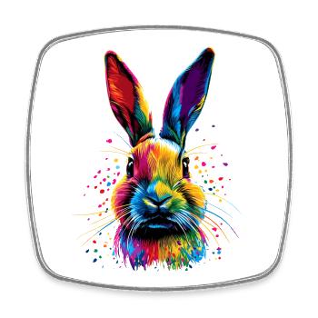 Bunny Rabbit Lover Hare Bunny Cute Bunnies - Square fridge magnet - white - Front