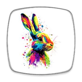 Bunny Rabbit Lover Hare Bunny Cute Bunnies - Square fridge magnet - white - Front