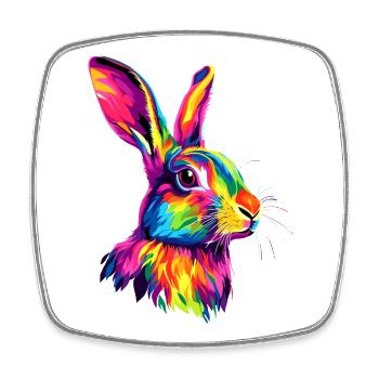 Bunny Rabbit Lover Hare Bunny Cute Bunnies - Square fridge magnet - white - Front