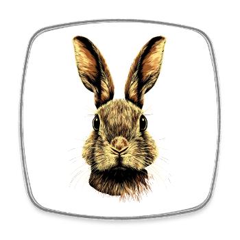 Bunny Rabbit Lover Hare Bunny Cute Bunnies - Square fridge magnet - white - Front