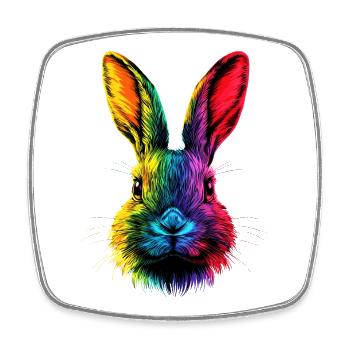 Bunny Rabbit Lover Hare Bunny Cute Bunnies - Square fridge magnet - white - Front