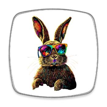 Bunny Rabbit Lover Hare Bunny Cute Bunnies - Square fridge magnet - white - Front