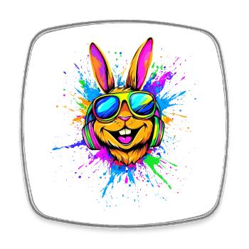 Bunny Rabbit Lover Hare Bunny Cute Bunnies - Square fridge magnet - white - Front