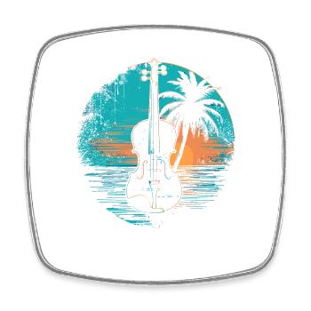 Violin Sunset - Square fridge magnet - white - Front