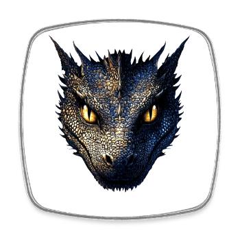 Drache Fabelwesen Dragon Liebhaber Feuer Drachen - Viereckiger Kühlschrankmagnet - Weiß - Vorne