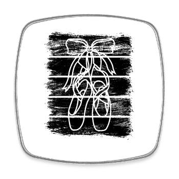 Ballet shoes - Square fridge magnet - white - Front