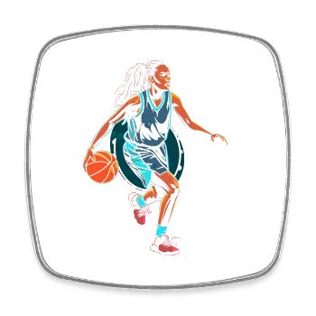 Basketball player - Square fridge magnet - white - Front