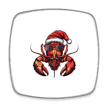 Lobster Crab Christmas Funny - Square fridge magnet - white - Front
