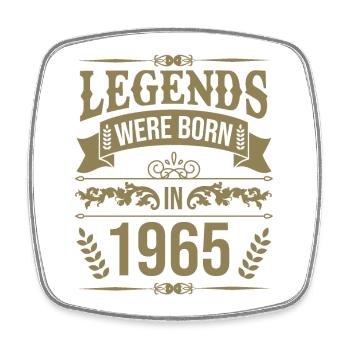 Legenden geboren 1965 Geburtstag - Viereckiger Kühlschrankmagnet - Weiß - Vorne