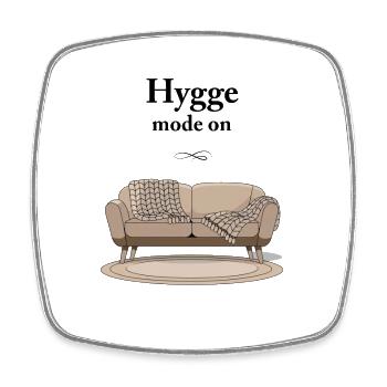 Hygge mode on - Viereckiger Kühlschrankmagnet - Weiß - Vorne