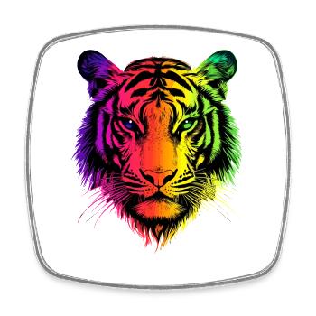 Tiger Raubkatze Wildnis Tiger Katzen Süßer Tiger - Viereckiger Kühlschrankmagnet - Weiß - Vorne