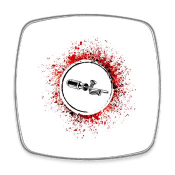 Screwdriver Symbol Tool - Square fridge magnet - white - Front