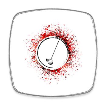 Golf Sport Symbol - Viereckiger Kühlschrankmagnet - Weiß - Vorne