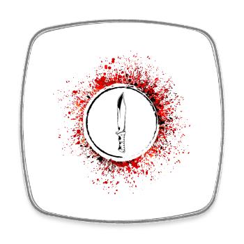 Icône de couteau Icône - Magnet carré - blanc - Devant