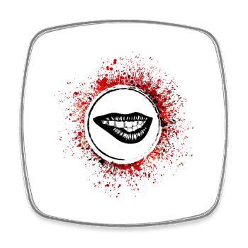 Lippen symbol Beauty - Viereckiger Kühlschrankmagnet - Weiß - Vorne