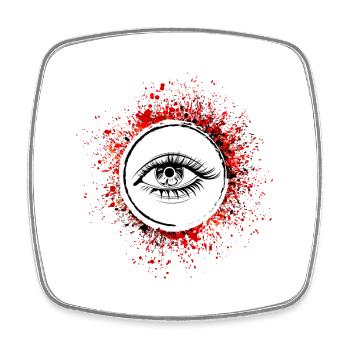 Augen symbol Wimpern - Viereckiger Kühlschrankmagnet - Weiß - Vorne