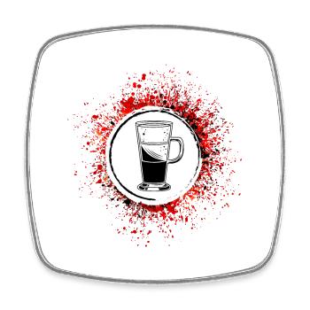 Coffee Icon - Square fridge magnet - white - Front