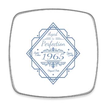 Look vintage anniversaire 1965 - Magnet carré - blanc - Devant