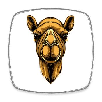 Kamel Dromedar Trampeltier Camel Geschenk Kamele - Viereckiger Kühlschrankmagnet - Weiß - Vorne