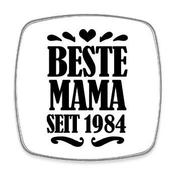 Beste Mama seit 1984 - Beste Mutter seit 1984 - Viereckiger Kühlschrankmagnet - Weiß - Vorne