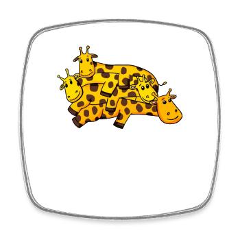 Girafe Girafes - Magnet carré - blanc - Devant
