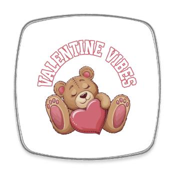 Valentine Vibes für verliebte zu Valentinstag - Viereckiger Kühlschrankmagnet - Weiß - Vorne
