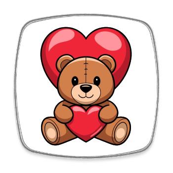 Valentine Vibes für verliebte zu Valentinstag - Viereckiger Kühlschrankmagnet - Weiß - Vorne
