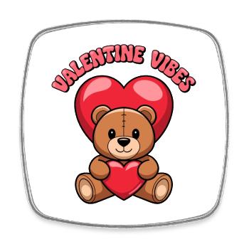 Valentine Vibes für verliebte zu Valentinstag - Viereckiger Kühlschrankmagnet - Weiß - Vorne