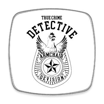 Poulet Marque True Crime Détective Cadeau Drôle - Magnet carré - blanc - Devant
