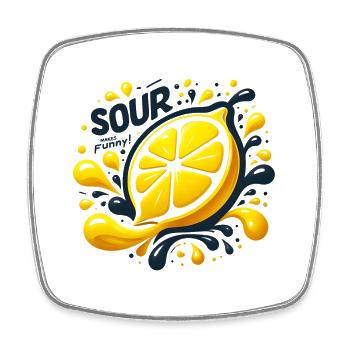 Lemon Splash - Square fridge magnet - white - Front