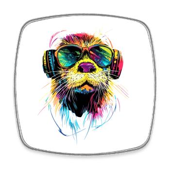 Otter Sea Otter Otter Marten Love Cute Otter - Square fridge magnet - white - Front
