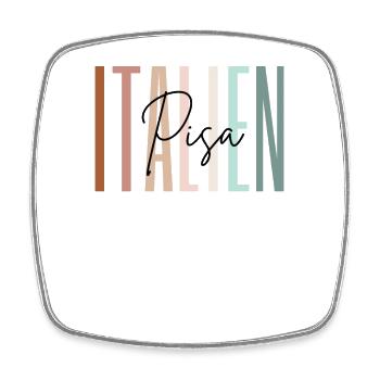 Italien Urlaub Pisa Städtereise Geschenk - Viereckiger Kühlschrankmagnet - Weiß - Vorne