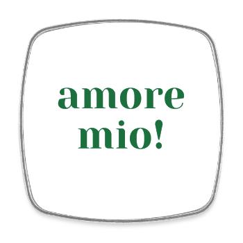 Amore Mio Saying Italy Italian Girl Gift - Square fridge magnet - white - Front